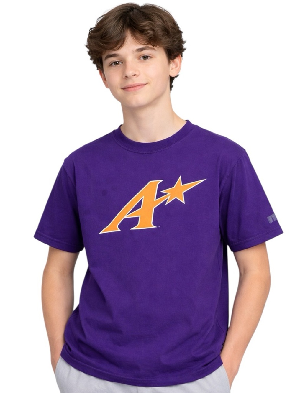 University of Evansville Purple Aces Graphic Russell Athletic Purple T-Shirt M
